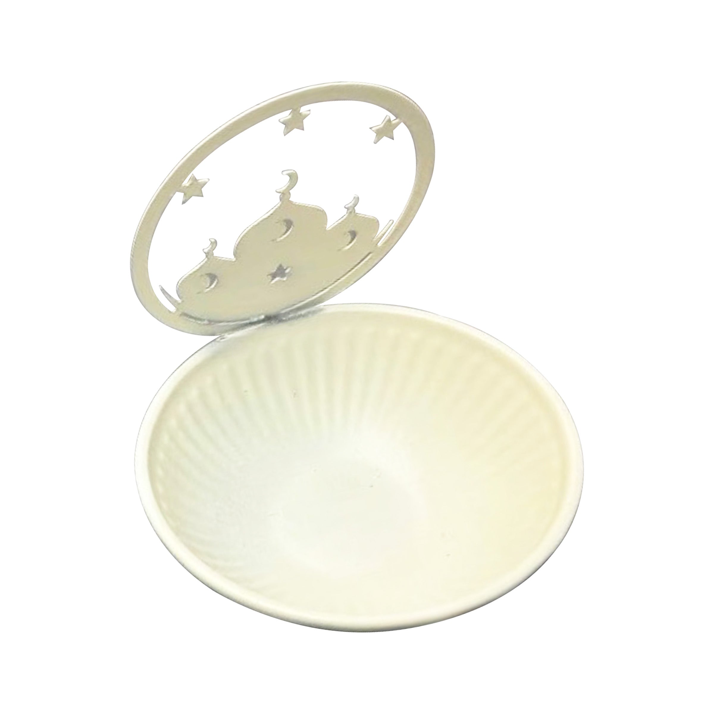 Ramadan Round Tray Beige 10cm - RM25-224