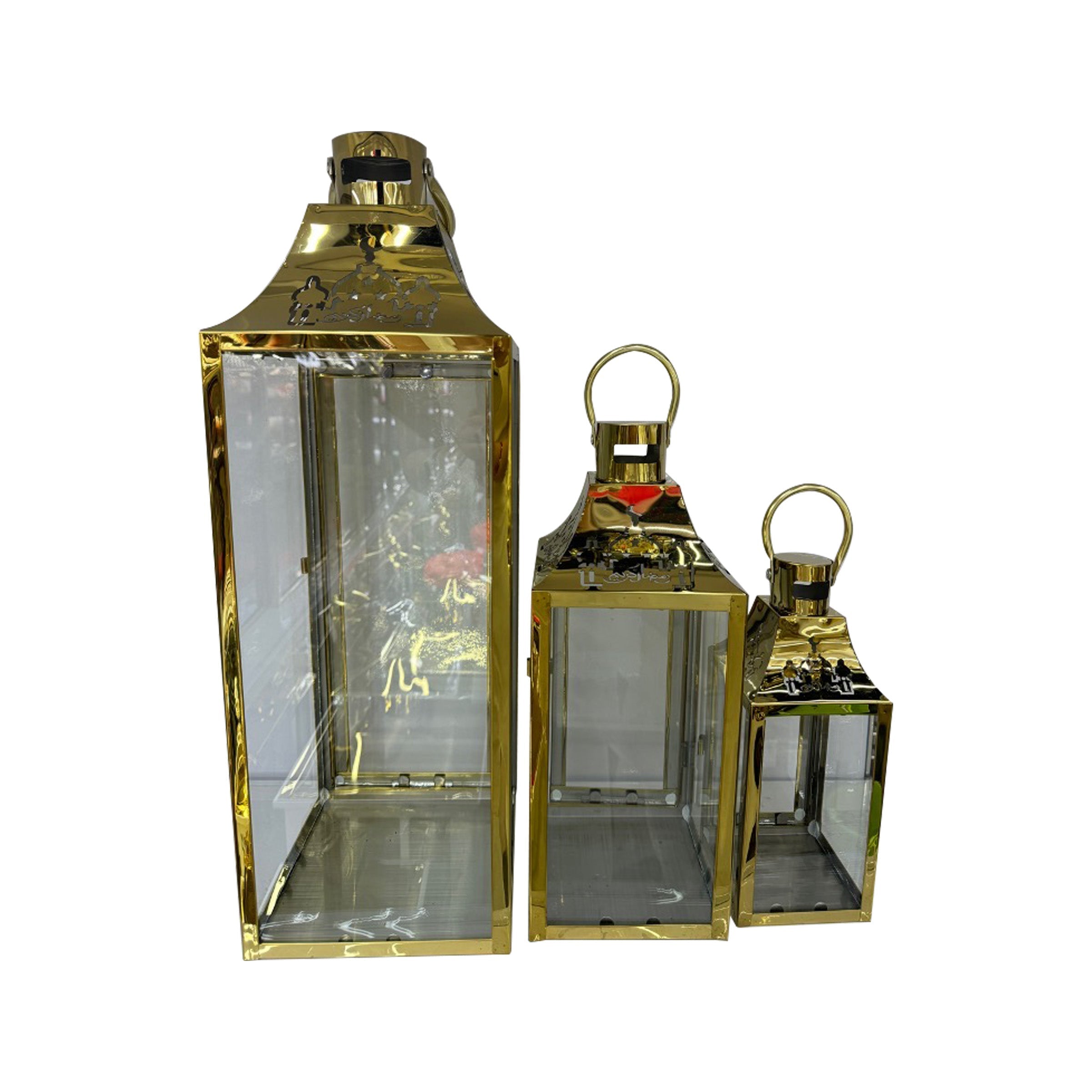 Ramadan Lantern Set 3pcs Gold - RM25-268G
