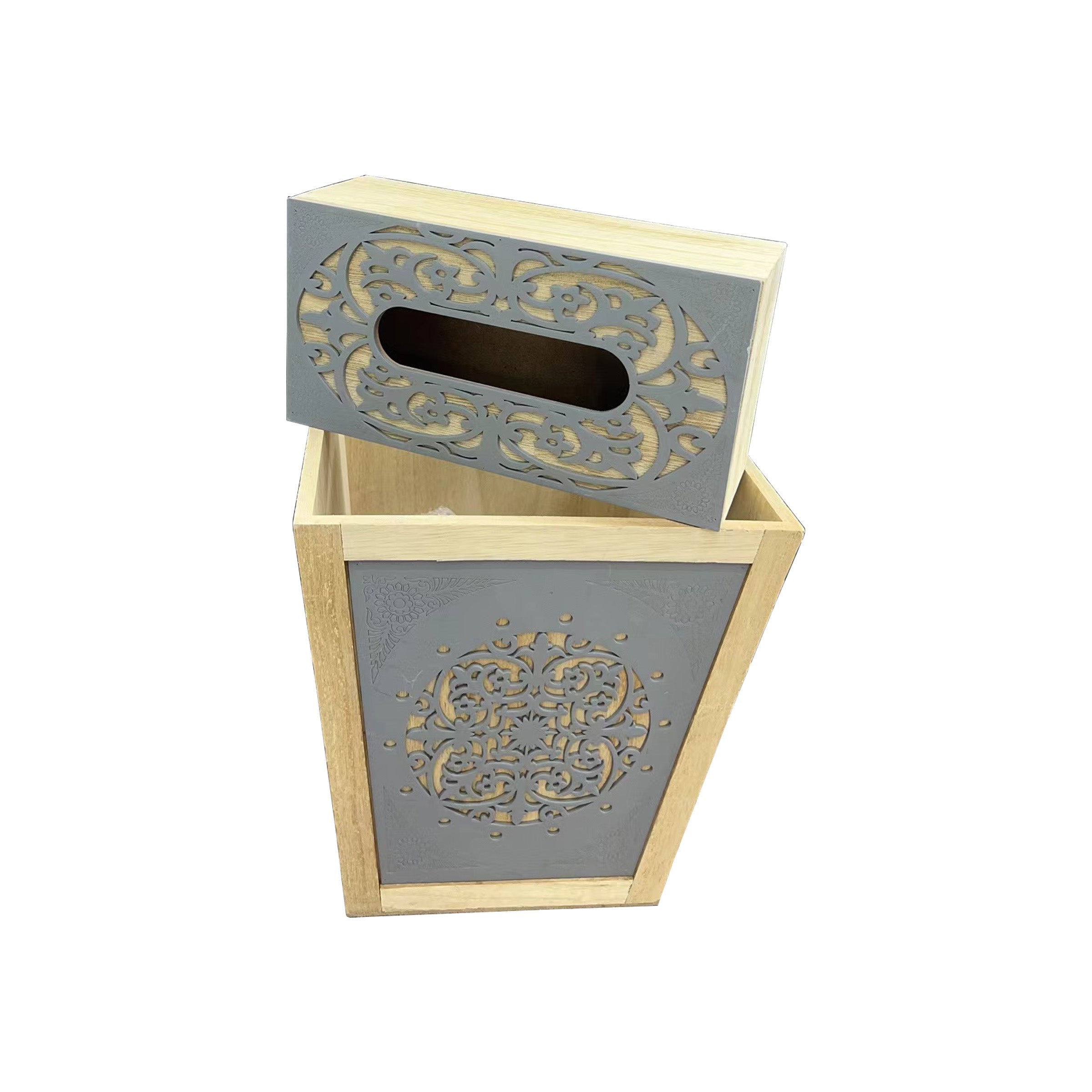 Trash Bin + Tissue Box Set (2Pcs) - SF8136E