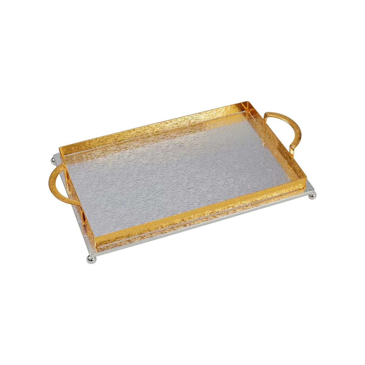 Metal Tray Gold & Silver - TP130-1 M