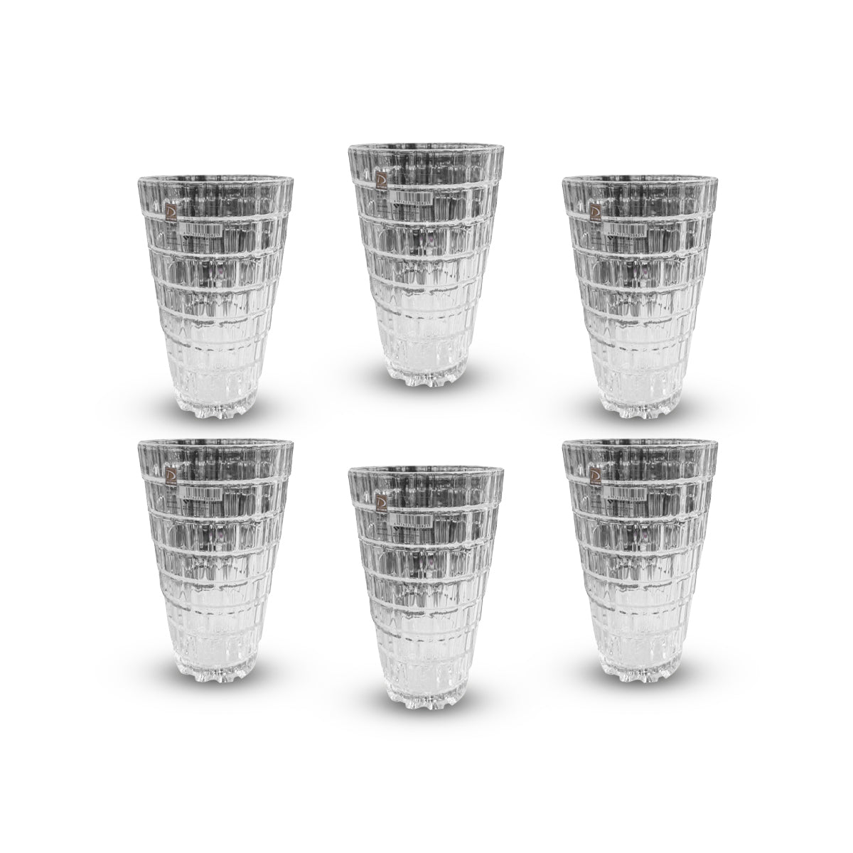 Glass Cup 6pcs Set 380ml - TY5901-2