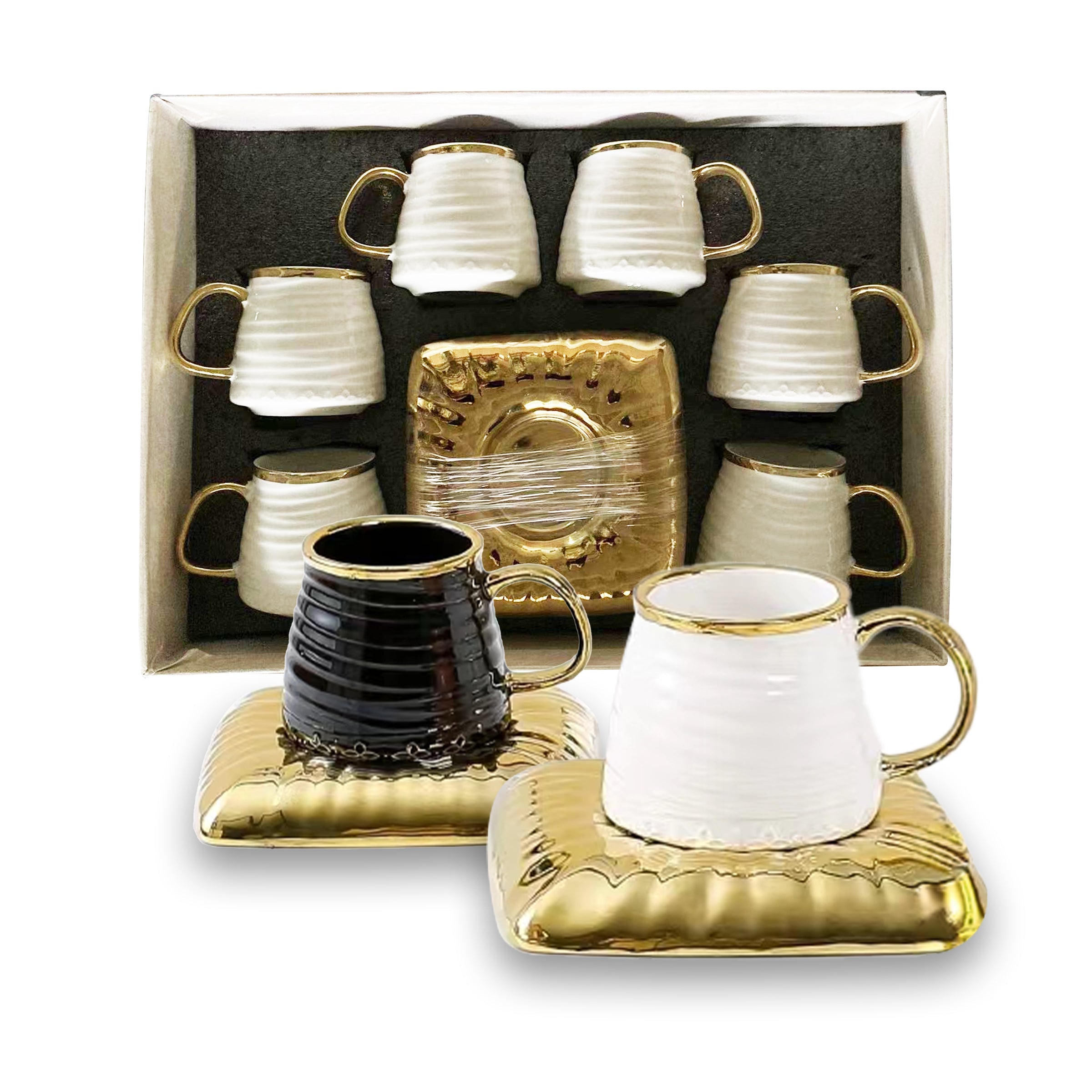 Coffee Cup Set-6pcs Cup/Saucers - XJ923