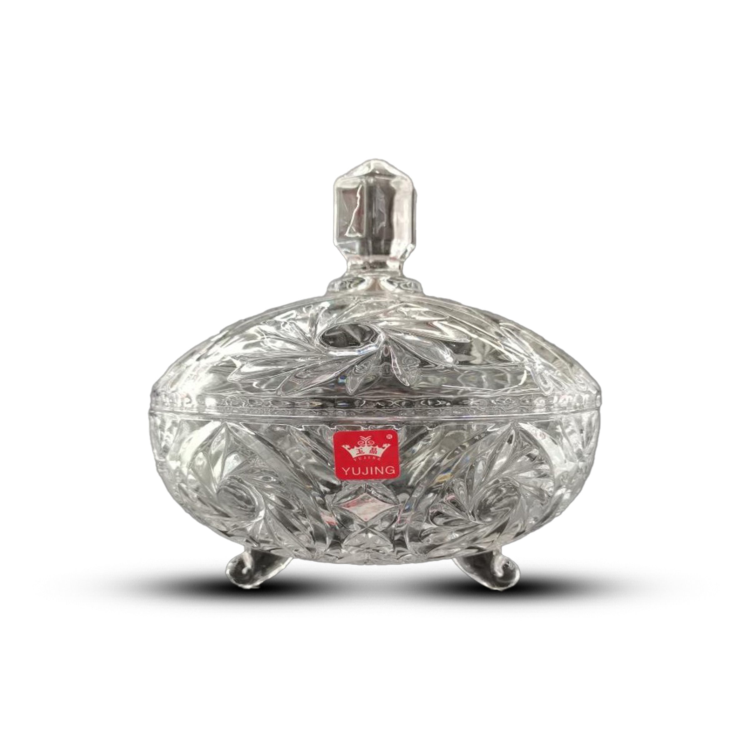 Glass Candy Bowl with Lid - YJZJ-6104