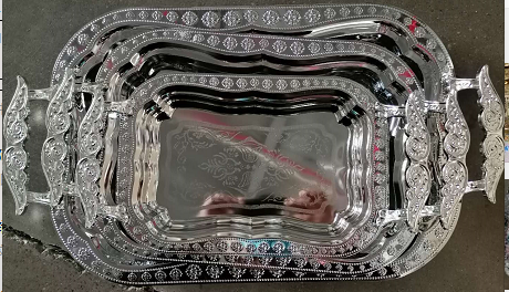 SILVER TRAY 3 SET 43*30/34*25/28*19 N31104